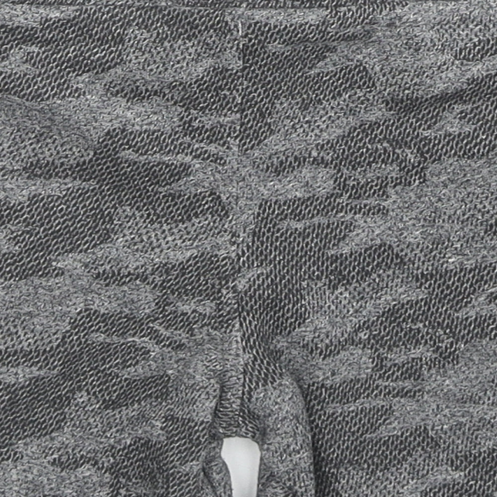 Marks & Spencer Boys Grey Camouflage Cotton Sweat Shorts Size 4-5 Years Regular Drawstring