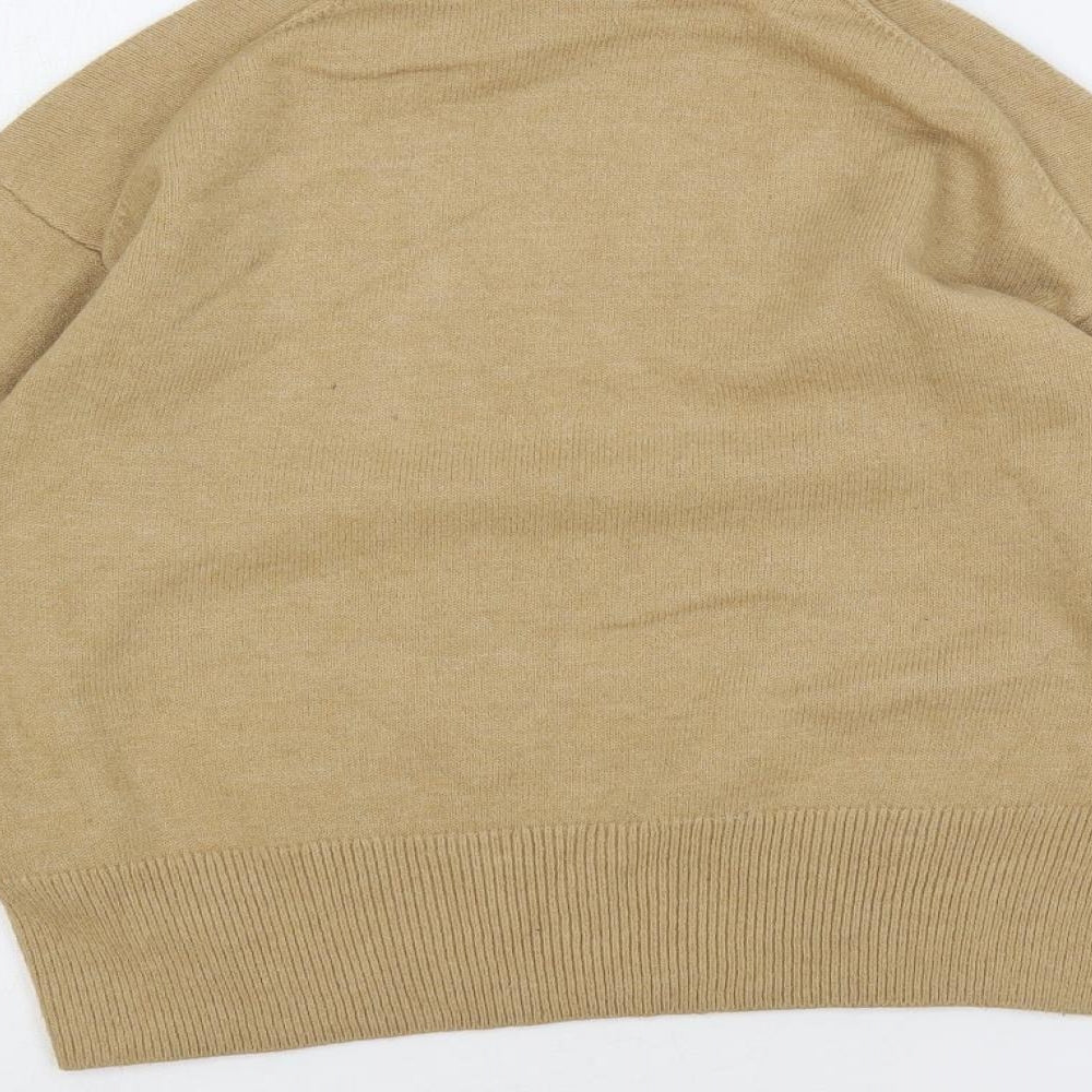 H&M Womens Beige Roll Neck Polyester Pullover Jumper Size XS
