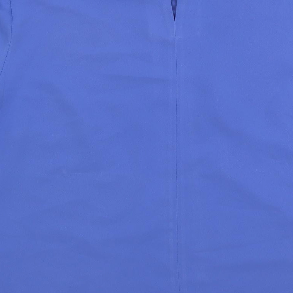 ELVI Womens Blue Polyester Basic Blouse Size 18 Round Neck