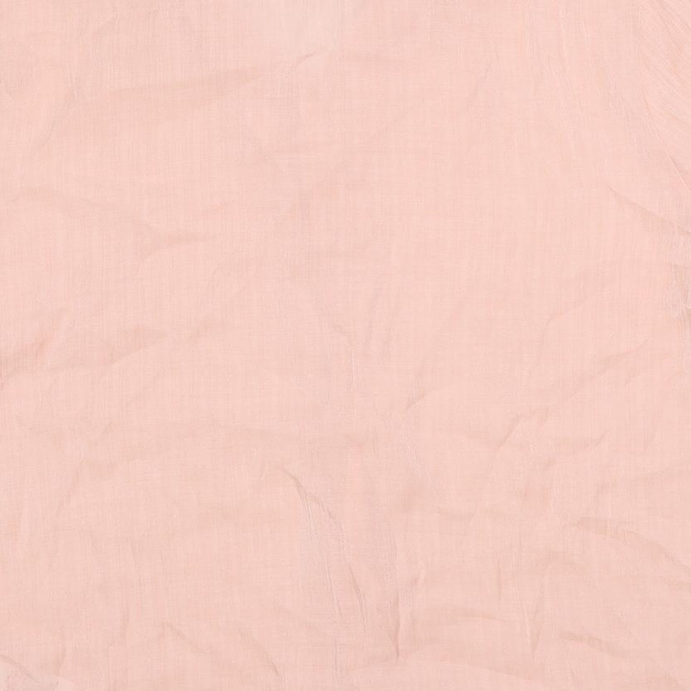 boohooMAN Mens Pink Viscose Button-Up Size L Collared Button