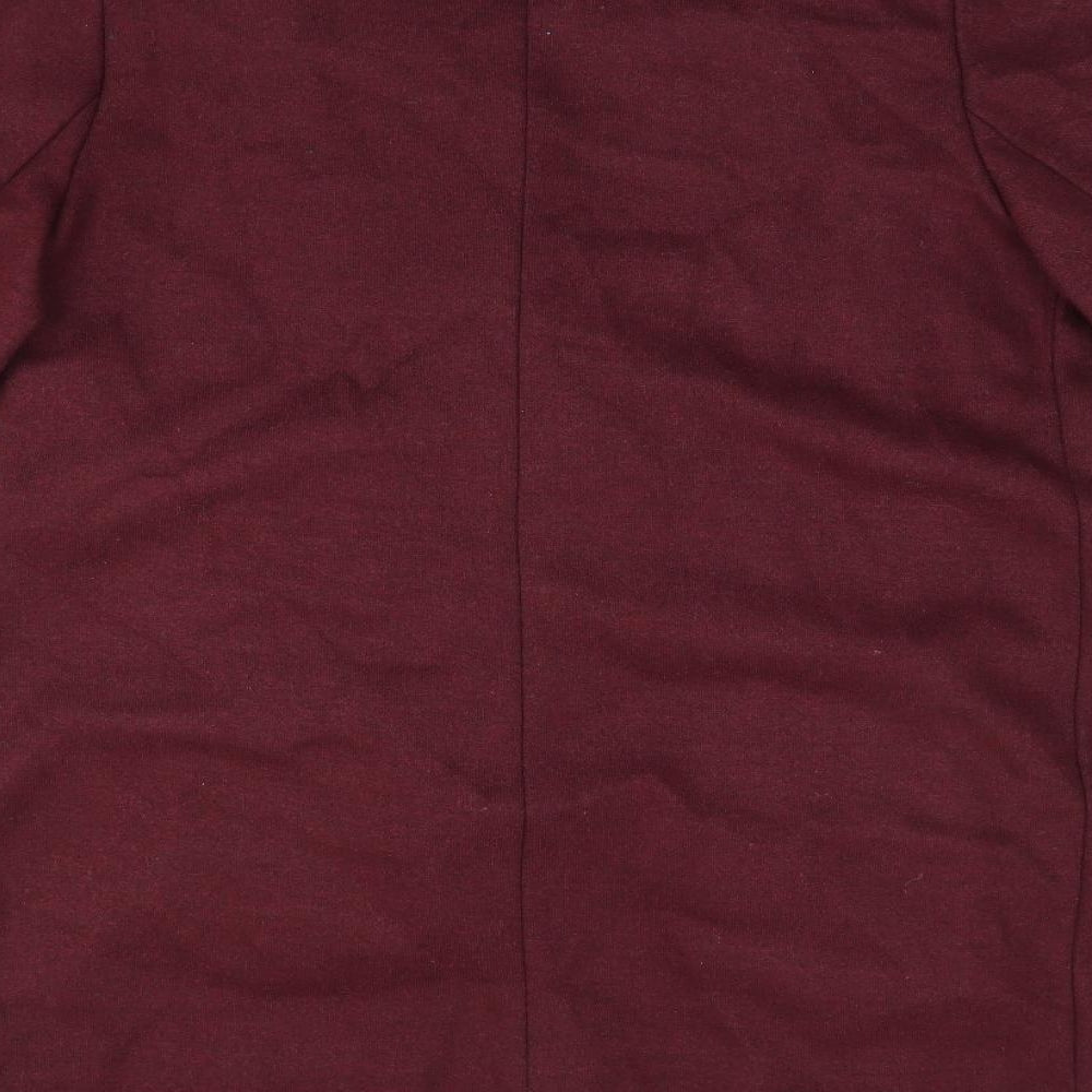 Red Herring Womens Red Overcoat Coat Size 12 - Waterfall front