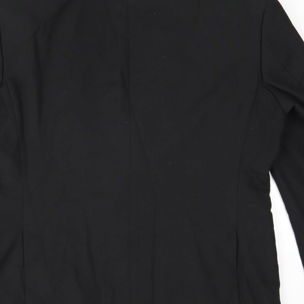 Scott & Taylor Mens Black Polyester Jacket Suit Jacket Size 40 Regular