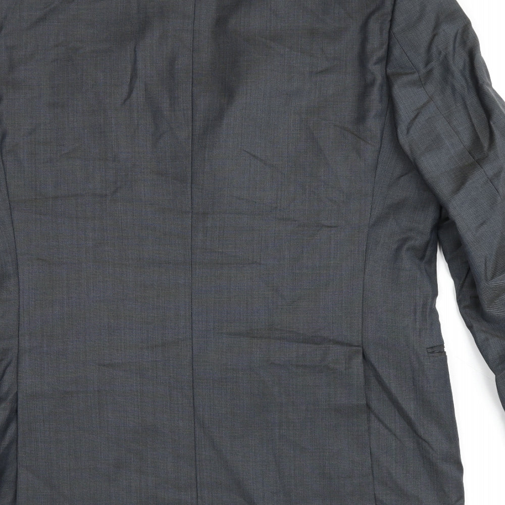 Marks & Spencer Mens Grey Wool Jacket Suit Jacket Size 40 Regular