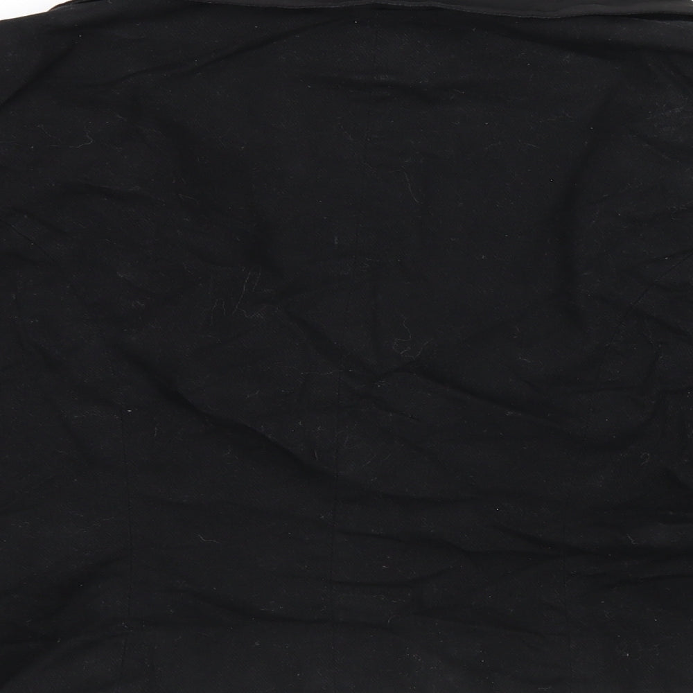 New Look Womens Black Jacket Blazer Size 12 Button