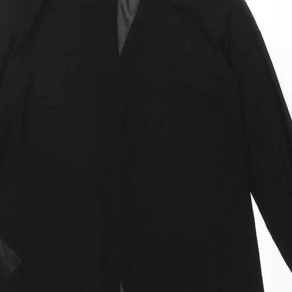 Object Womens Black Polyester Tunic Button-Up Size 10 Collared