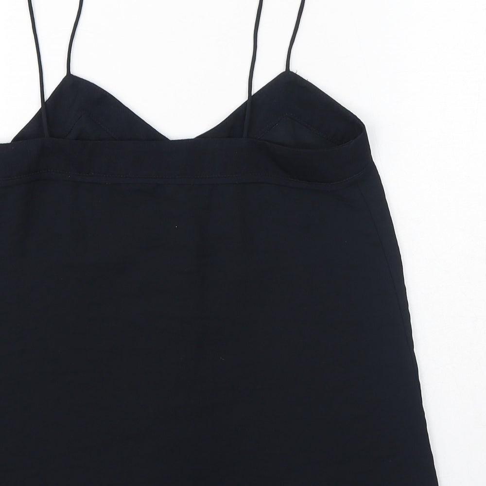 H&M Womens Black Polyester Camisole T-Shirt Size 4 V-Neck