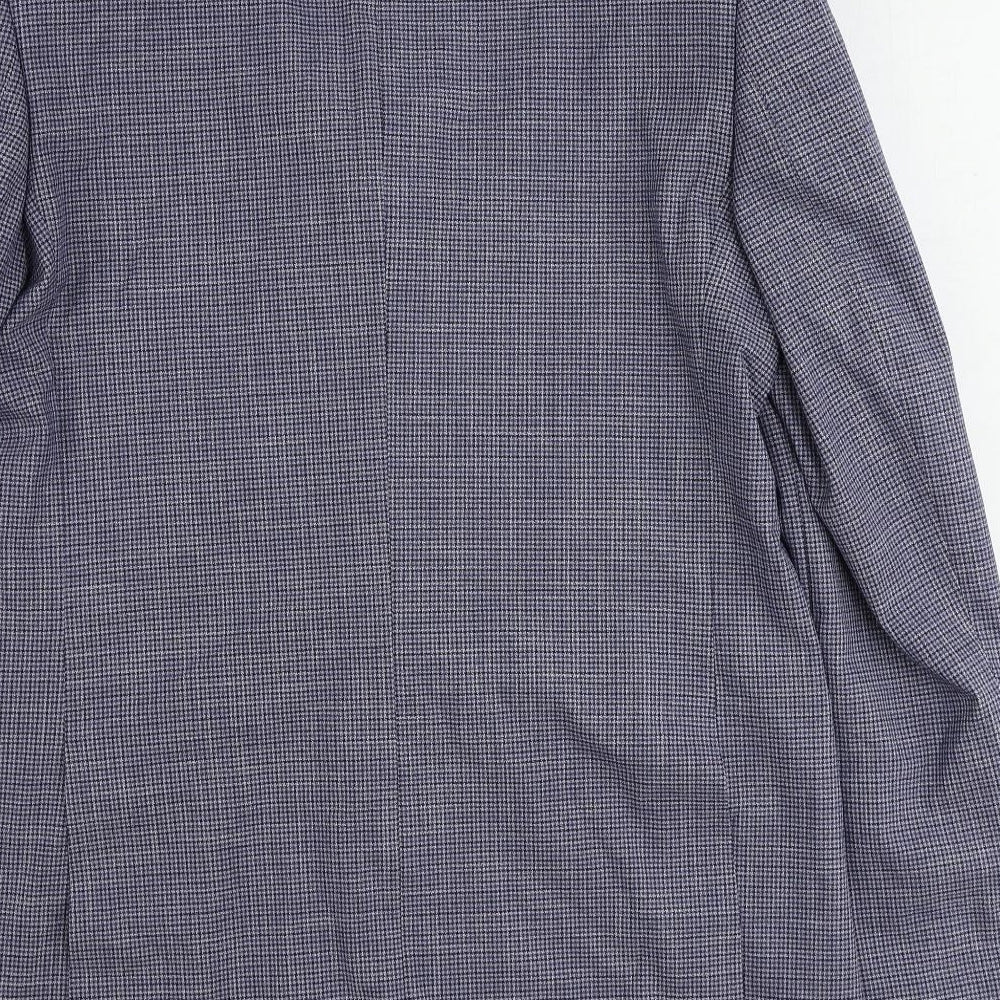 Marks and Spencer Mens Blue Polyester Jacket Suit Jacket Size 42 Regular