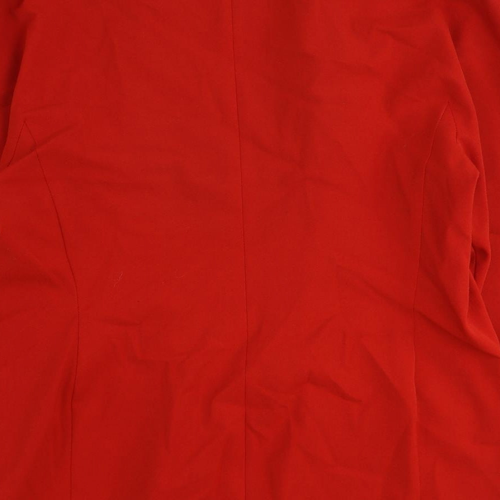 Regine Womens Red Jacket Blazer Size 16 Button