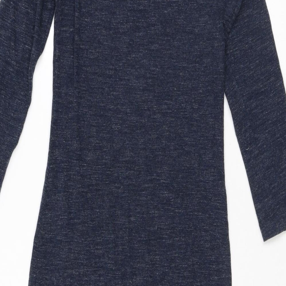 H&M Womens Blue Cotton Basic T-Shirt Size XS Scoop Neck