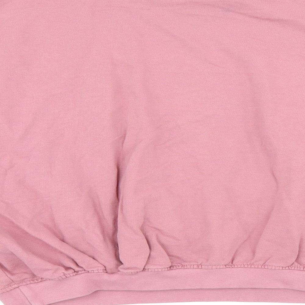 URBAN BLISS Womens Pink Cotton Pullover Sweatshirt Size 10 Pullover