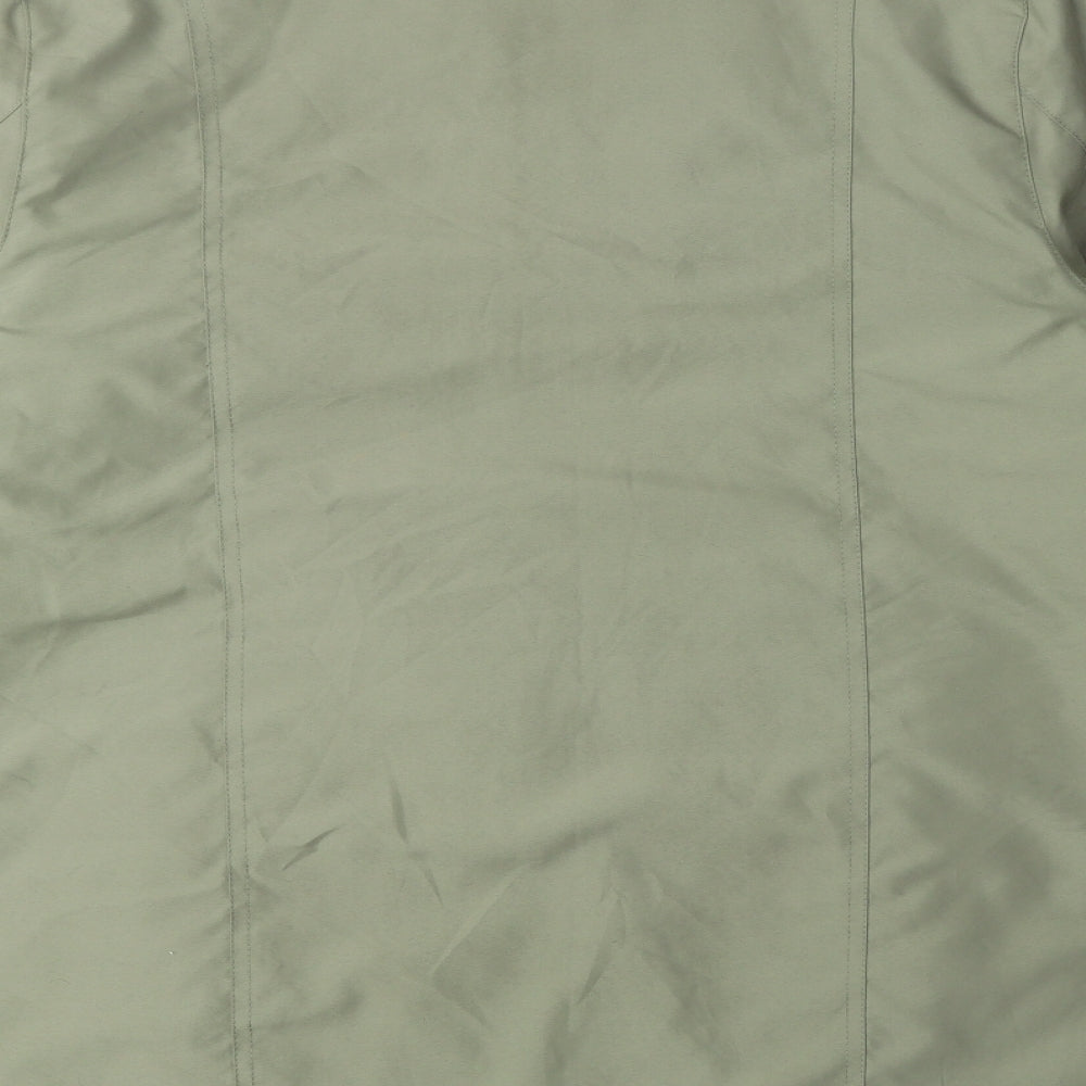 EWM Womens Green Parka Coat Size 16 Zip