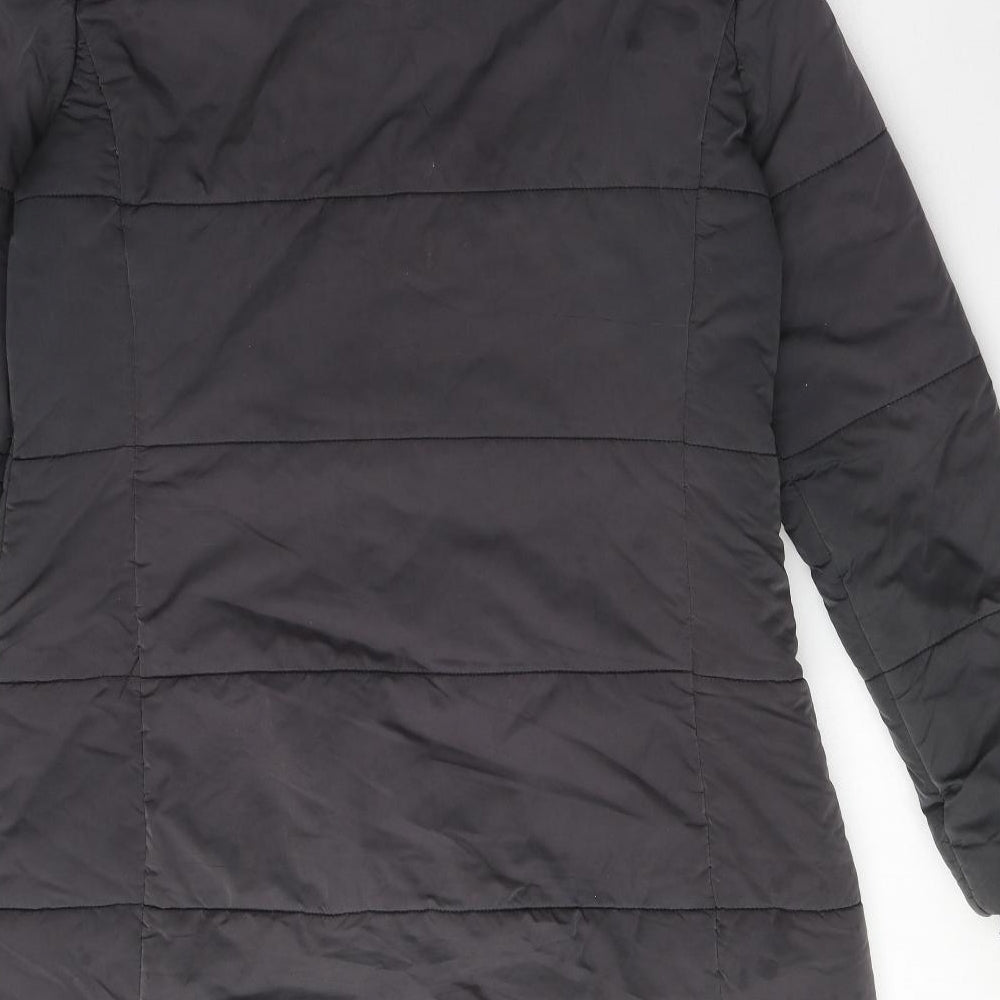 John Lewis Womens Grey Puffer Jacket Coat Size 10 Zip