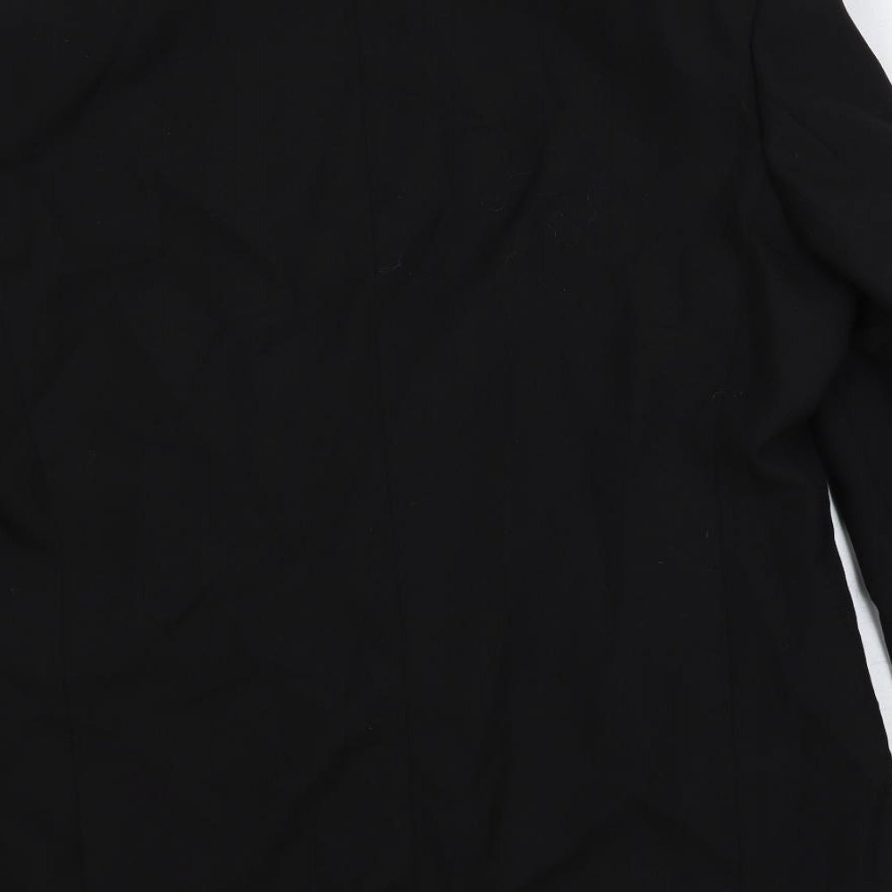 Varteks Mens Black Polyester Tuxedo Suit Jacket Size 44 Regular
