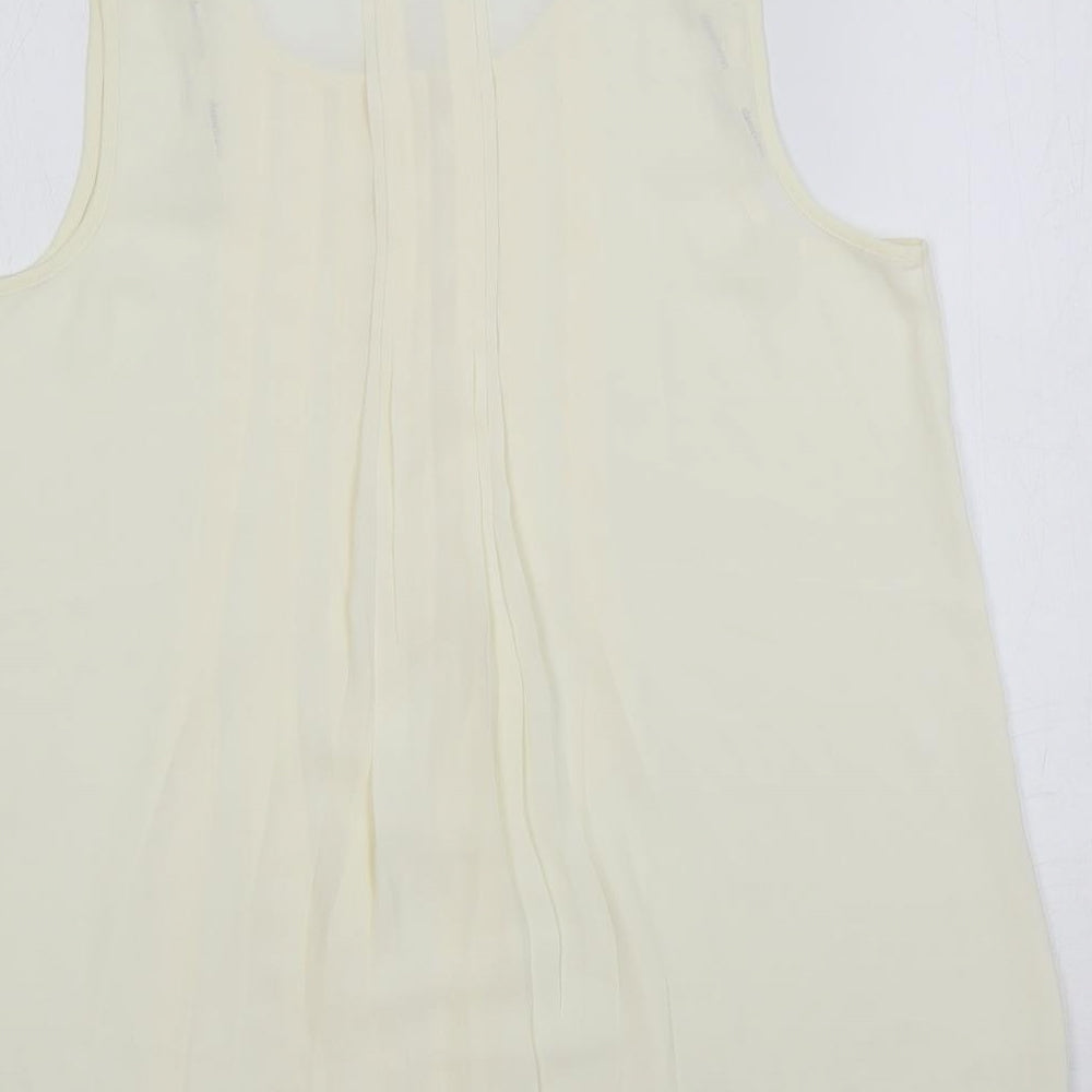 Daniel Rainn Womens Ivory Polyester Basic Blouse Size S Round Neck
