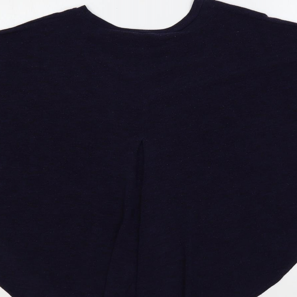 River Island Womens Blue Round Neck Polyester Pullover Jumper Size 10 - Oversized