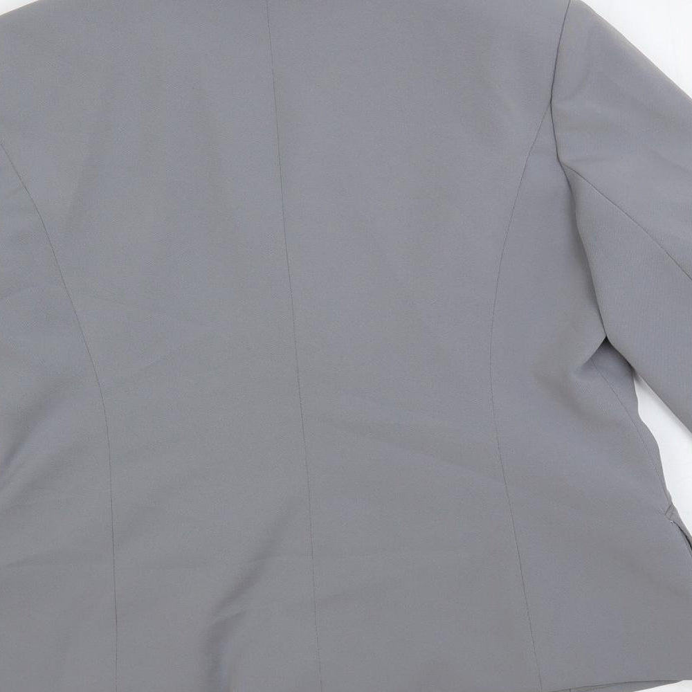 Damart Womens Grey Jacket Blazer Size 12 Button