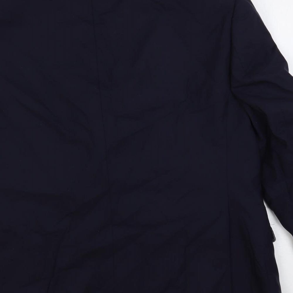 Performance suit Mens Blue Polyester Jacket Suit Jacket Size 42 Regular