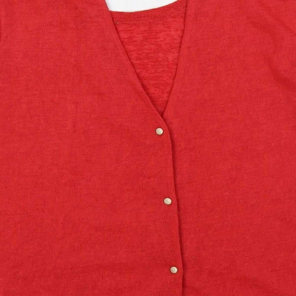Grace & Mila Womens Red Boat Neck Polyester Pullover Jumper Size S - Contrasting Trim