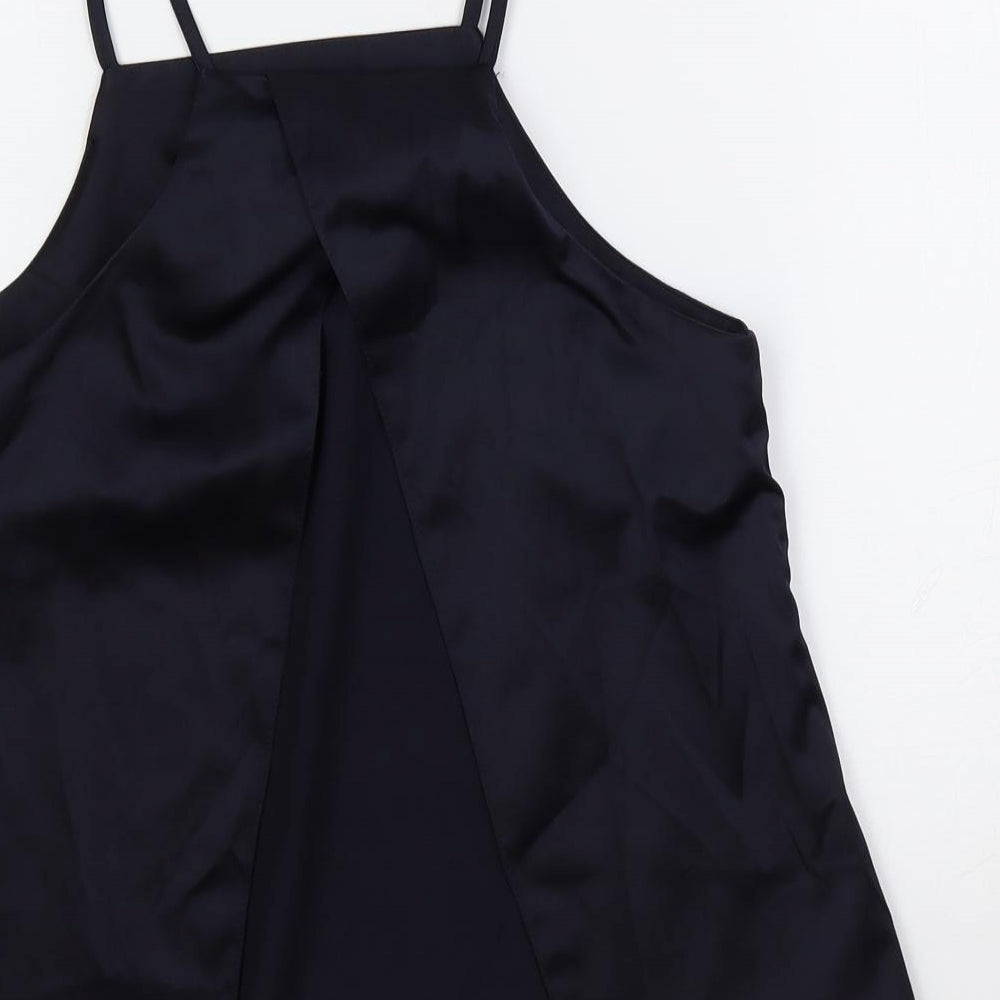 ASOS Womens Blue Polyester Camisole Tank Size 6 Square Neck - Open Back