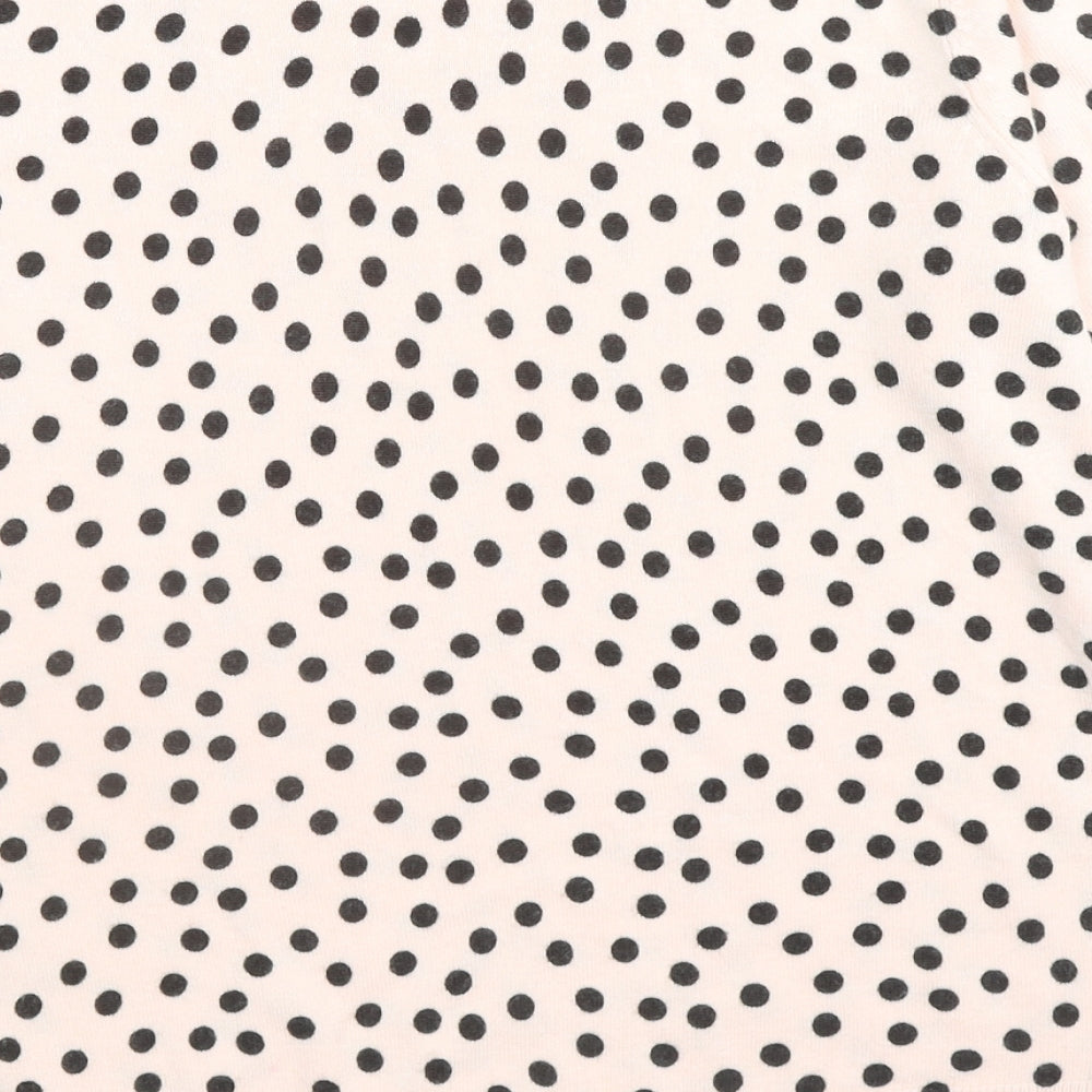 Marks & Spencer Womens Beige Round Neck Polka Dot Acrylic Pullover Jumper Size 14