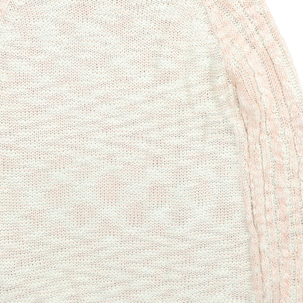 Dorothy Perkins Womens Beige Round Neck Acrylic Pullover Jumper Size 10