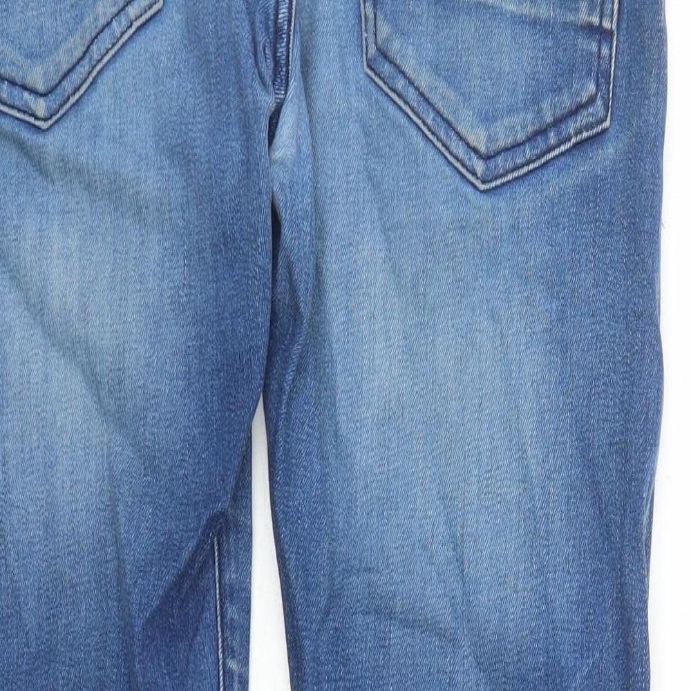 Scotch & Soda Mens Blue Cotton Straight Jeans Size 30 in L30 in Regular Zip