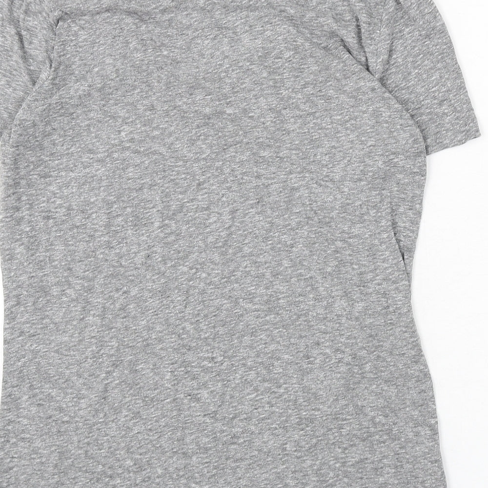 Mossimo Womens Grey Polyester Basic T-Shirt Size M V-Neck