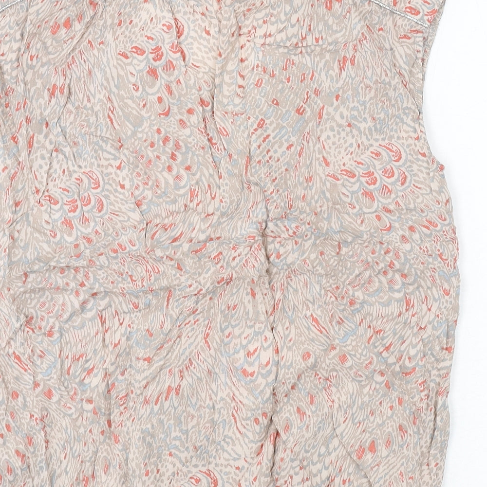 Sandwich Womens Multicoloured Geometric Viscose Basic Blouse Size 10 V-Neck - Glitter