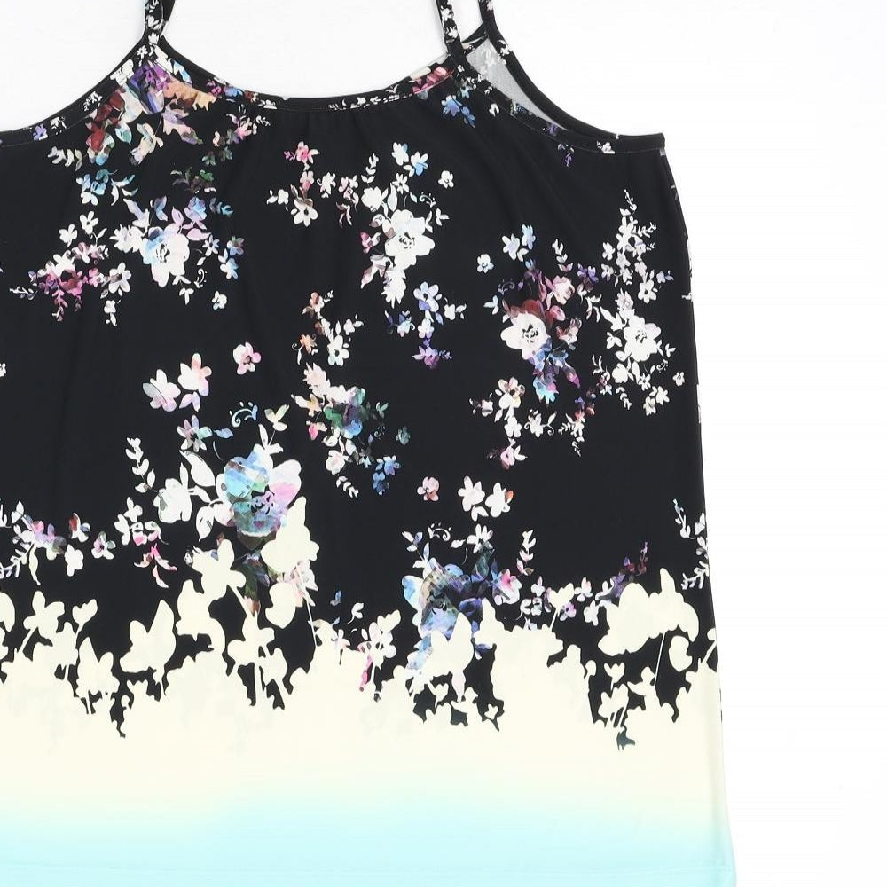 Warehouse Womens Multicoloured Floral Polyester Camisole Tank Size 12 Scoop Neck