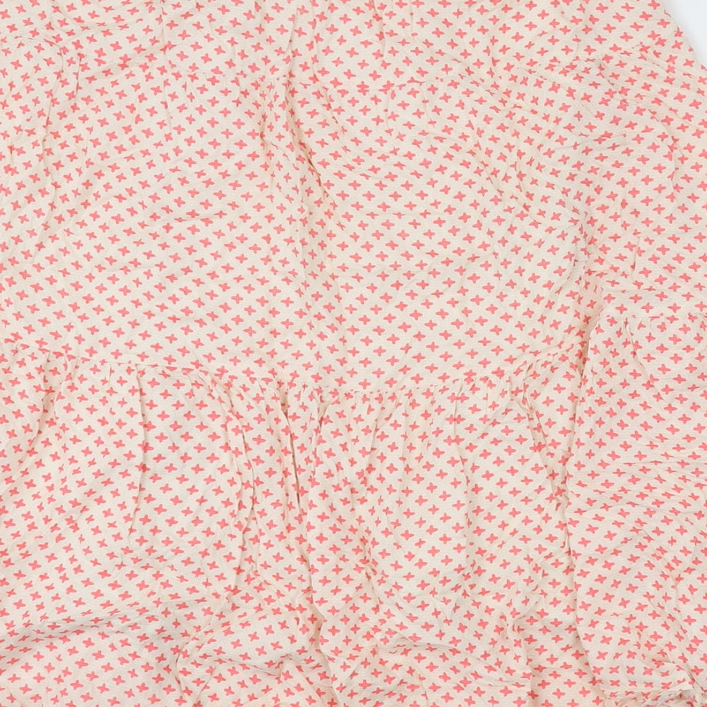 Saint Tropez Clothing Womens Beige Geometric Viscose Flare Skirt Size M