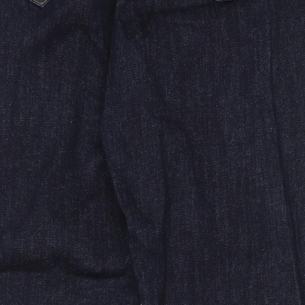 Lindex Womens Blue Cotton Straight Jeans Size 38 in L30 in Regular Zip - Pockets, Belt Loops