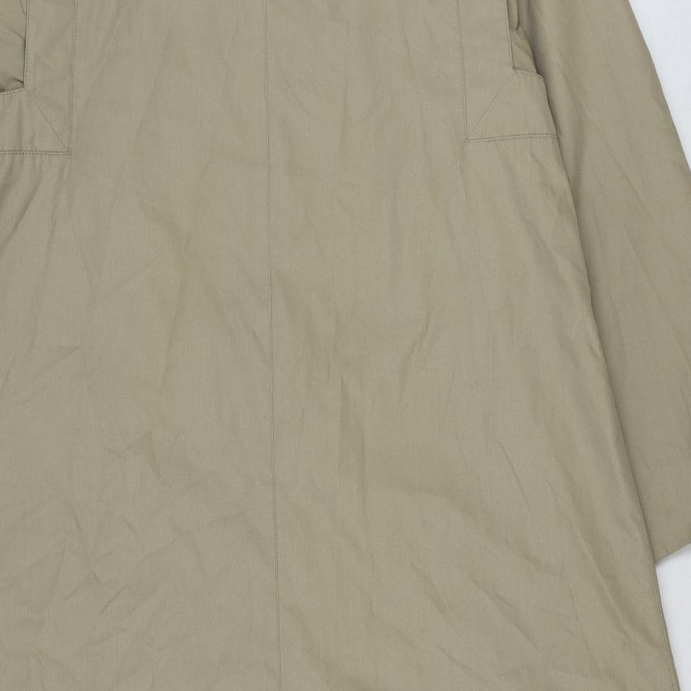 Canda Womens Beige Overcoat Coat Size 14 Button