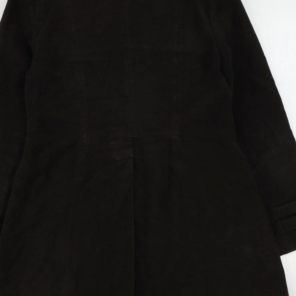 NEXT Womens Brown Overcoat Coat Size 14 Button