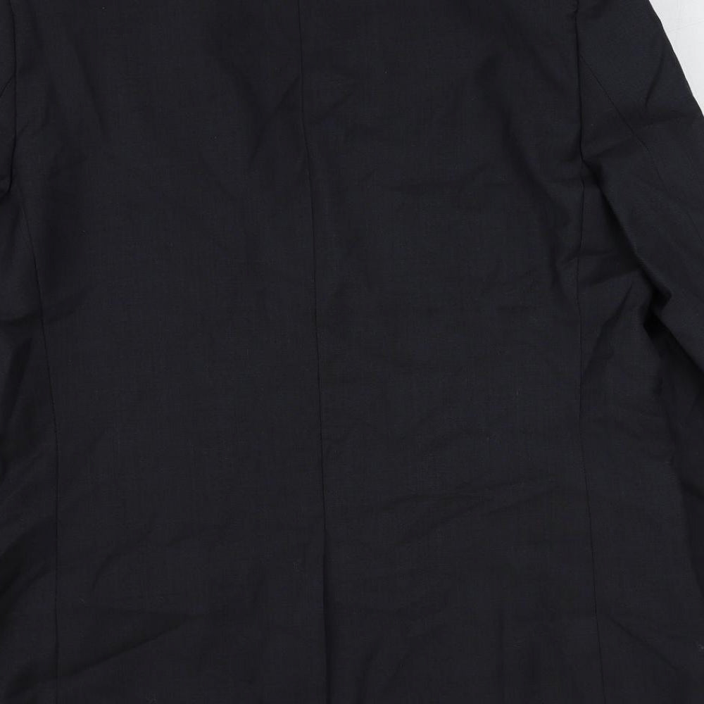 Topman Mens Blue Wool Jacket Suit Jacket Size 44 Regular