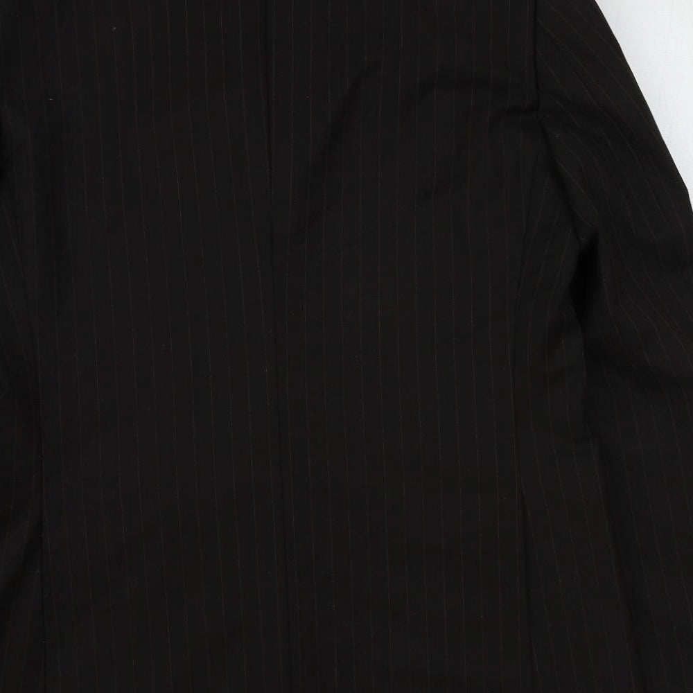 Topman Mens Brown Striped Wool Jacket Suit Jacket Size 40 Regular
