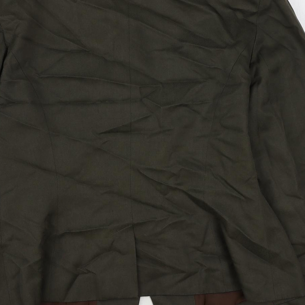 Equation Womens Green Cupro Jacket Suit Jacket Size 12