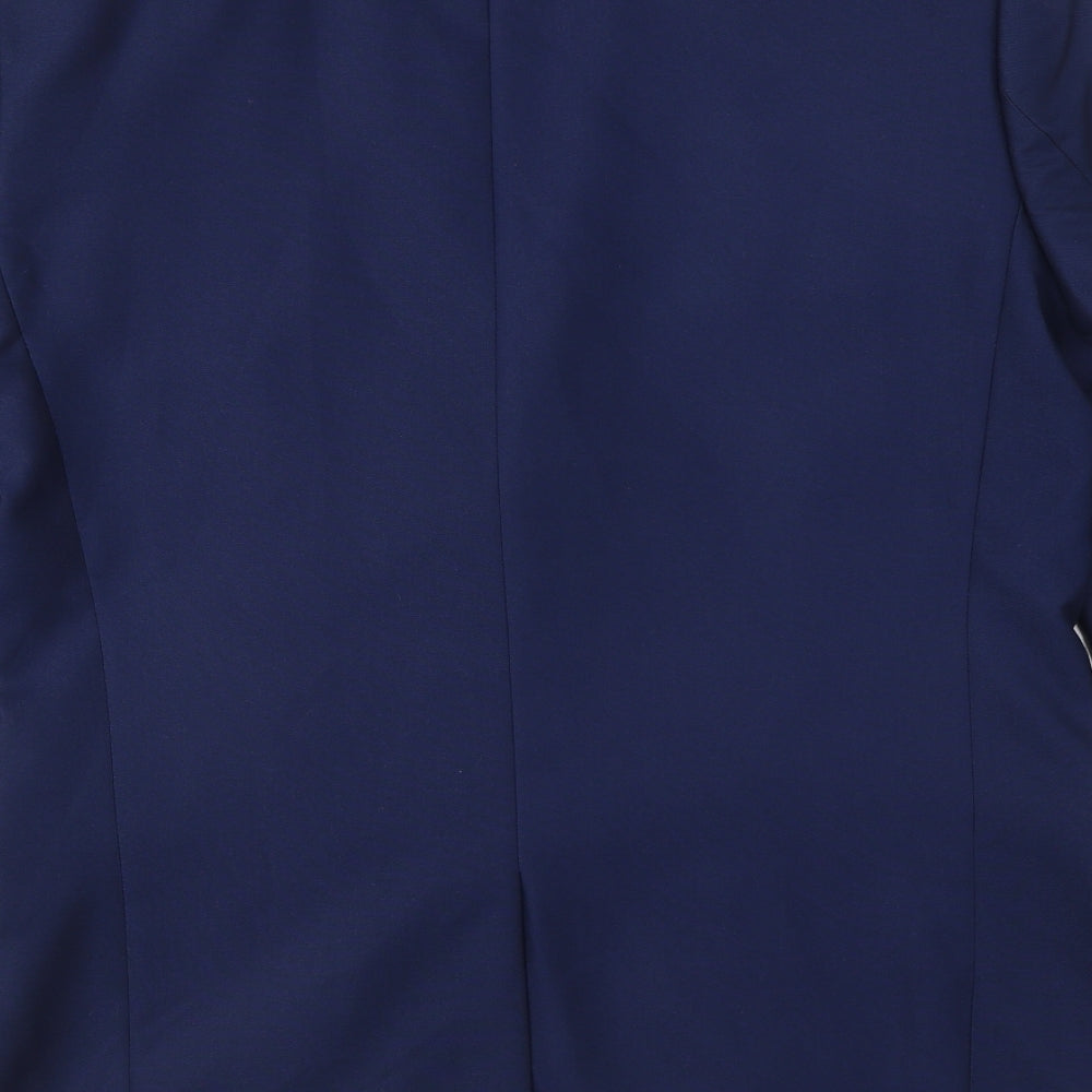 OneSix5ive Mens Blue Polyester Jacket Suit Jacket Size 40 Regular