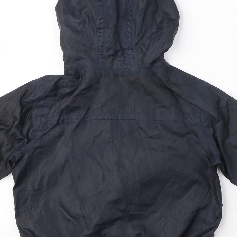 Next Boys Black Rain Coat Coat Size 3 Years Zip