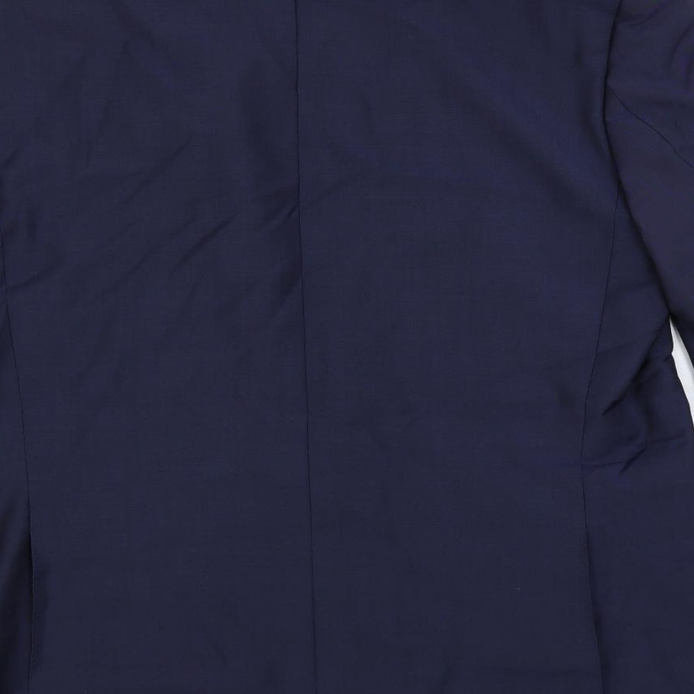 Nicholas Jones Mens Blue Wool Jacket Suit Jacket Size 46 Regular