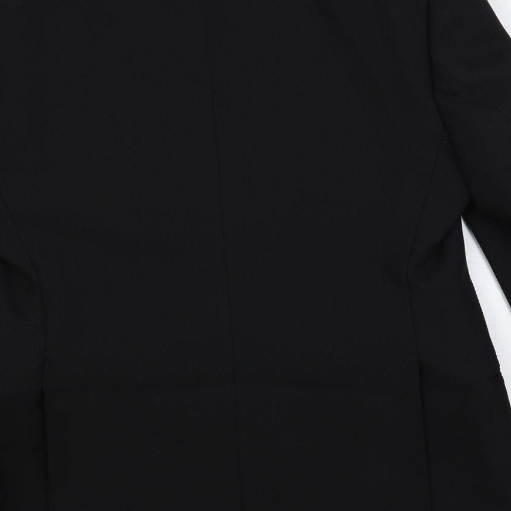 Dunn & Co Mens Black Polyester Tuxedo Suit Jacket Size 36 Regular