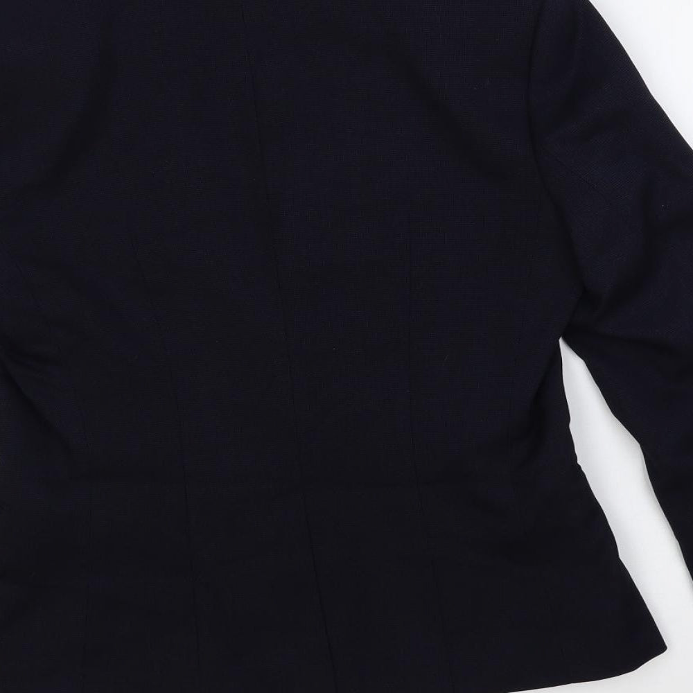 H&M Womens Blue Jacket Blazer Size 10 Button