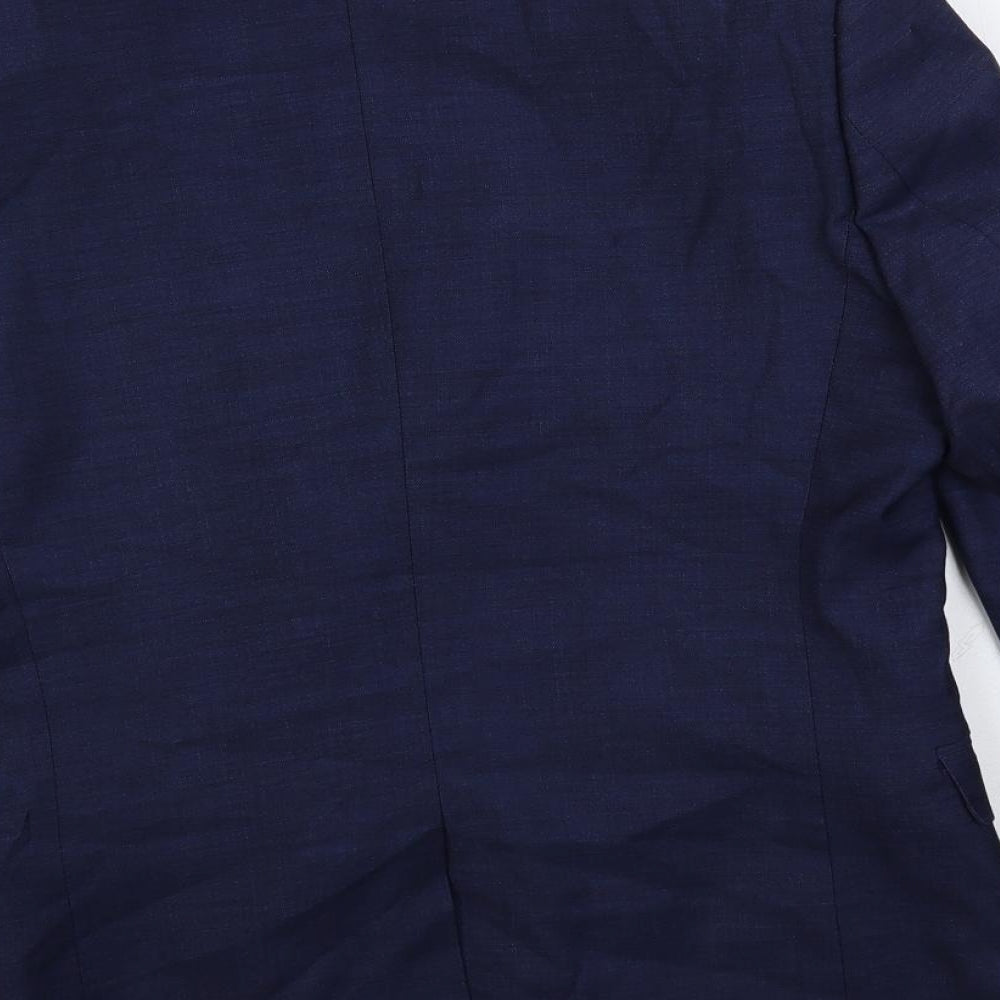 H&M Mens Blue Polyester Jacket Suit Jacket Size 38 Regular