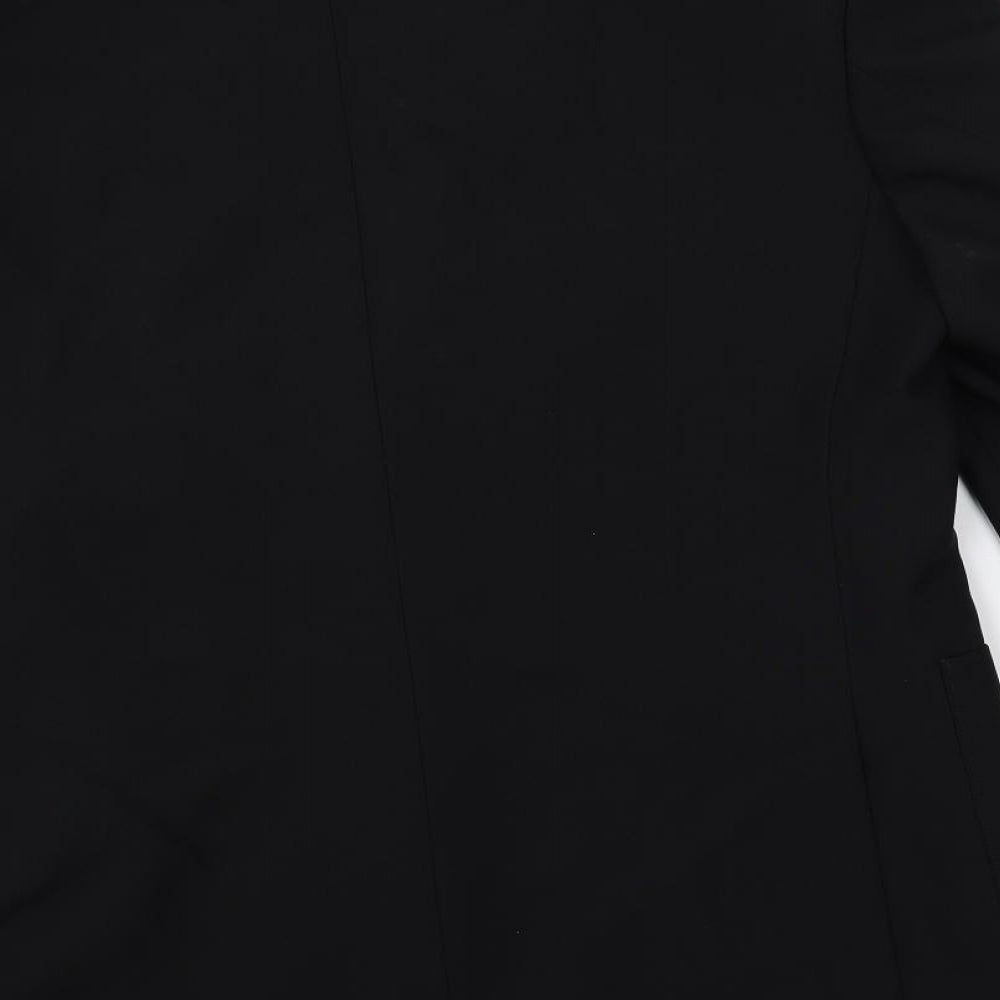 Dunn & Co Mens Black Polyester Jacket Blazer Size 42 Regular