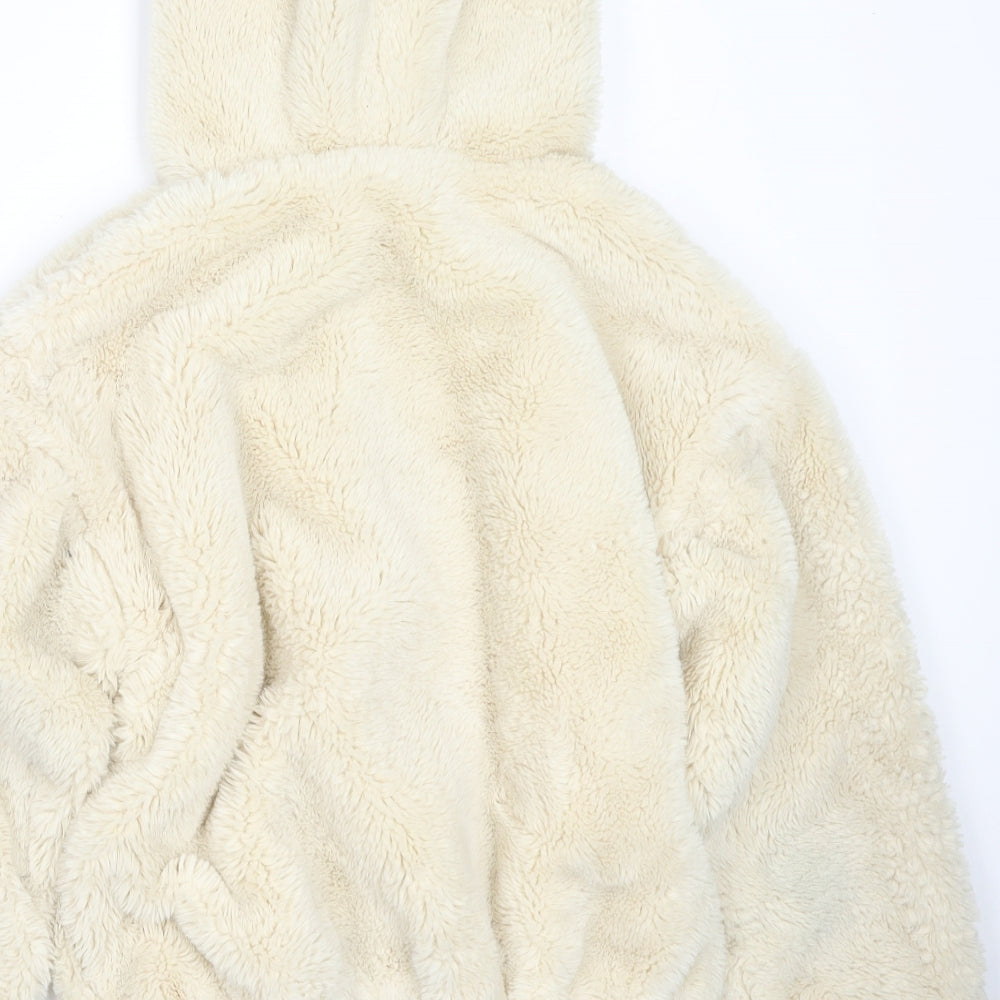 Topshop Womens Beige Jacket Size XS Zip - Size XS/S