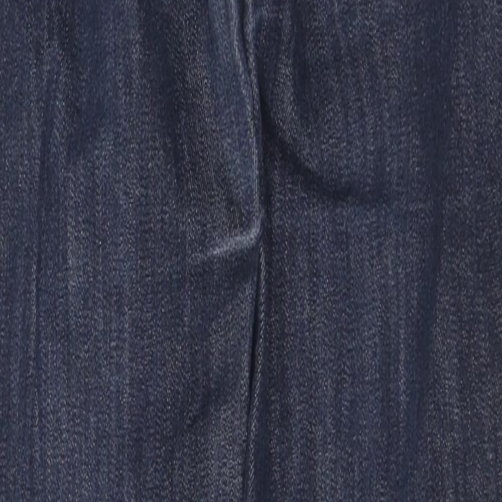 Marks & Spencer Womens Blue Cotton Jegging Jeans Size 8 L38 in Regular Zip