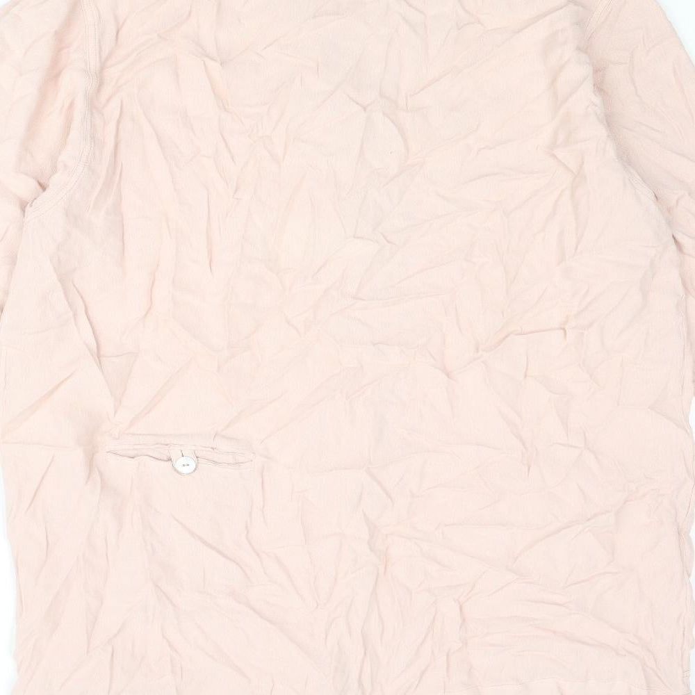 Resource Womens Pink Viscose Tunic Button-Up Size L Collared