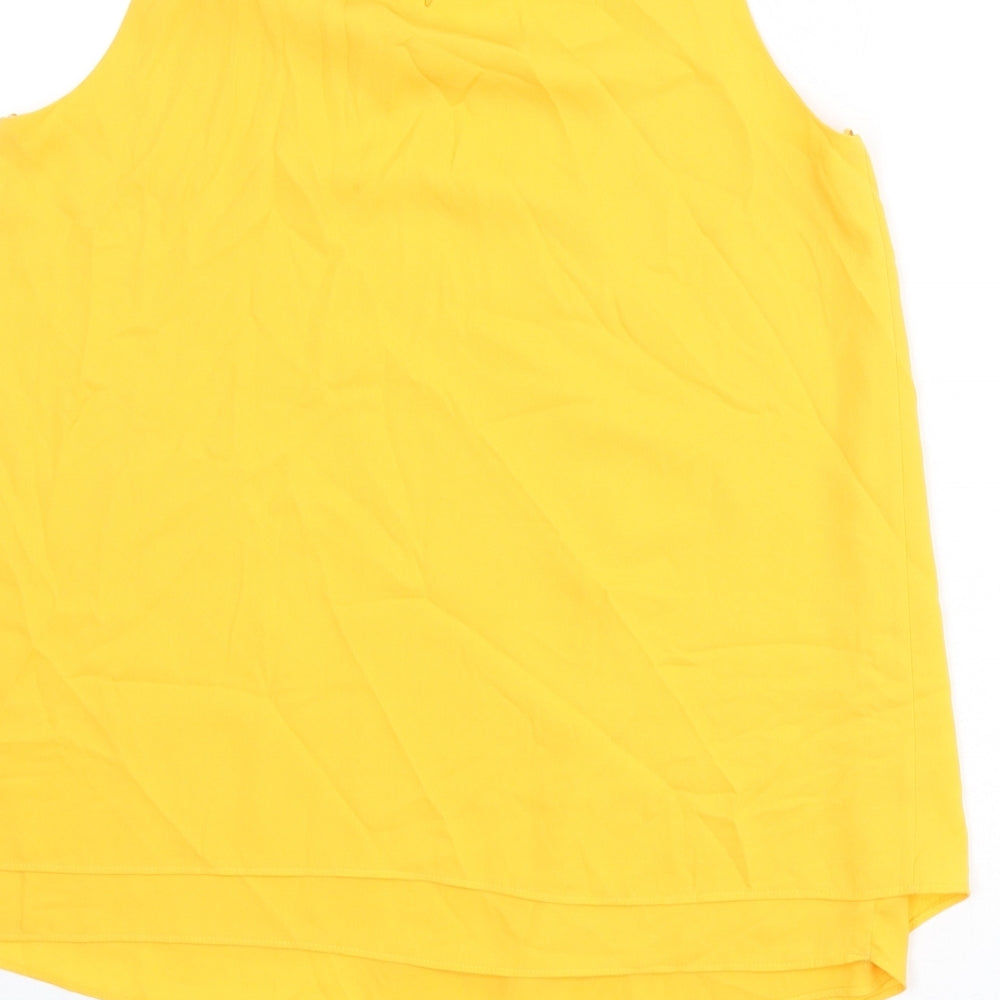 Roman Womens Orange Polyester Basic Tank Size 10 Round Neck - Asymmetric