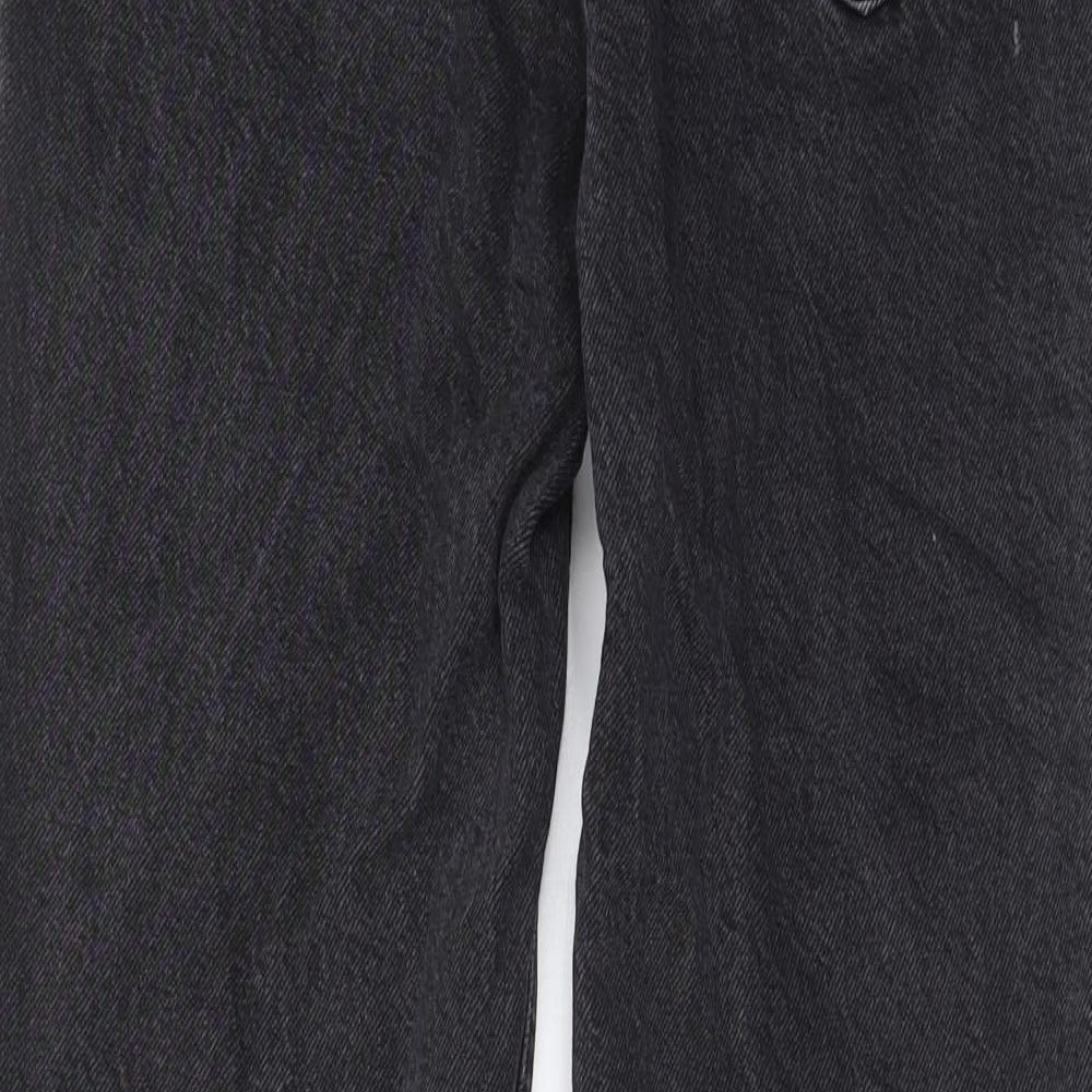 Mango Womens Black Cotton Mom Jeans Size 8 L26 in Regular Zip - Pockets, Belt Loops