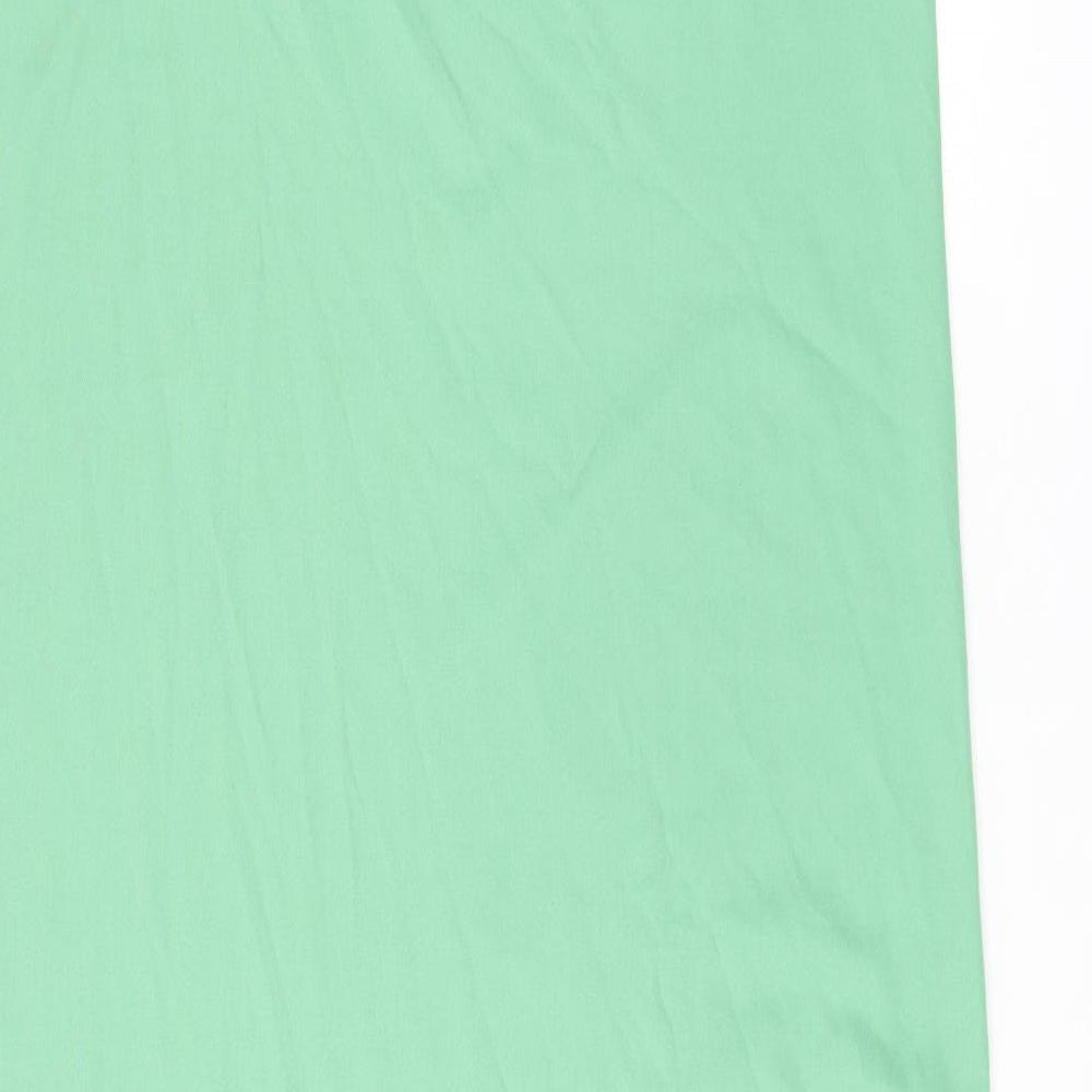 Marks & Spencer Womens Green Polyester Shift Size 16 Square Neck Pullover