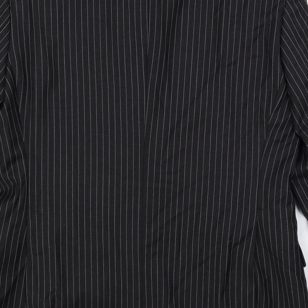 NEXT Mens Grey Striped Wool Jacket Suit Jacket Size 38 Regular